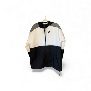 Nike Black and White Zip-Up Jacket